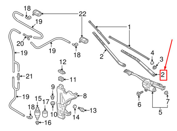 AUDI A4 Avant B9 Front Left Wiper Arm 8W19554071P9 ORIGINAL - Image 4