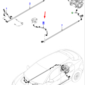 JAGUAR I-PACE X590 Left Line-To Expansion Tank Inlet Hose T4K9529 ORIGINAL