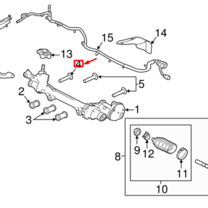 JAGUAR I-PACE X590 Lower Insulator Mount Bolt C2D32500 ORIGINAL