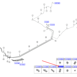 HYUNDAI i20 MK3 Fuel Tube Holder 313561P000 ORIGINAL
