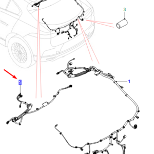 JAGUAR I-PACE X590 Tailgate Link Harness T4K12994 ORIGINAL