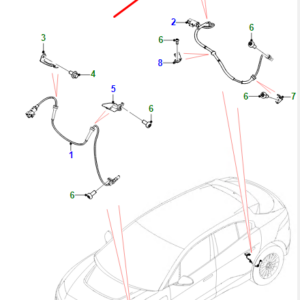 JAGUAR I-PACE X590 Rear Left ABS Cable Bracket T4K4276 ORIGINAL