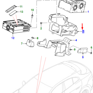 JAGUAR I-PACE X590 Info/Entertainment Module Upper Bracket T4K6535 ORIGINAL