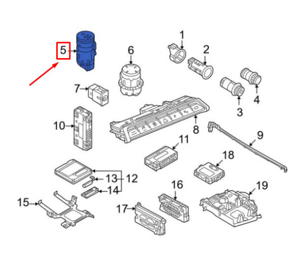 AUDI E-TRON GE Ignition Start/Stop Button 83A905217C ORIGINAL - Image 3