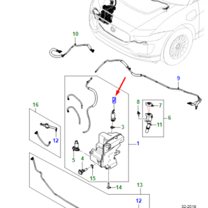 JAGUAR I-PACE X590 Screenwash Pump T4K6023 ORIGINAL