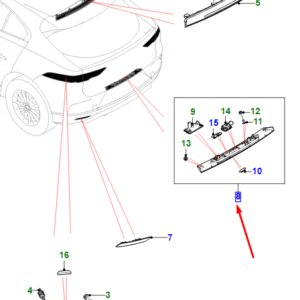 JAGUAR I-PACE X590 Rear Molding T4K17651 ORIGINAL