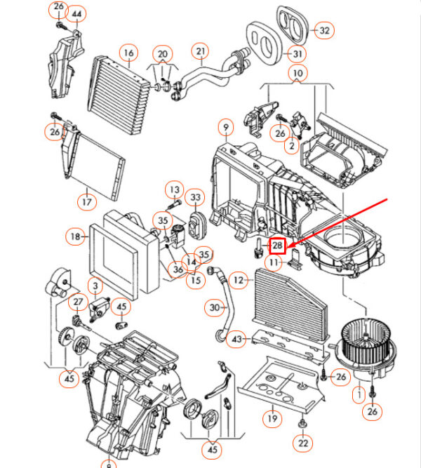 AUDI A3 8P Evaporator Temperature Sensor 1K0907543G ORIGINAL - Image 2