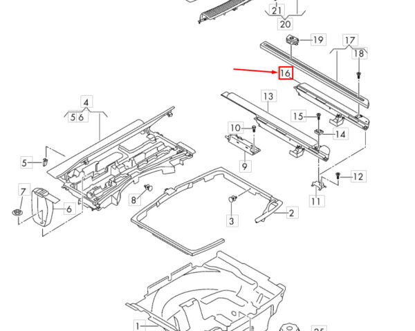 AUDI A4 Avant B9 Luggage Compartment Left Cover Trim 8W9861827FGW8 ORIGINAL - Image 2
