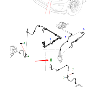 JAGUAR I-PACE X590 Left Modulator Brake Pipe LHD T4K1307 2020 25432109