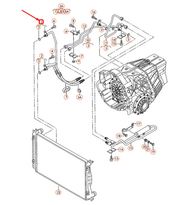 AUDI A4 8E B7 Oil Pressure Line 8E0317826T ORIGINAL - Image 4