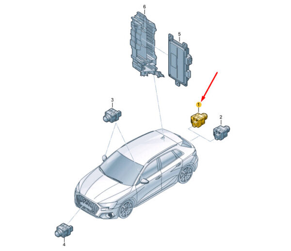 AUDI A3 8Y Rear Reversing Camera 5WA980556B ORIGINAL - Image 3