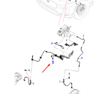 JAGUAR I-PACE X590 Brake Line Pipe LHD T4K16681 ORIGINAL