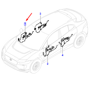 JAGUAR I-PACE X590 Front Right Door Wiring LHD T4K18542 ORIGINAL