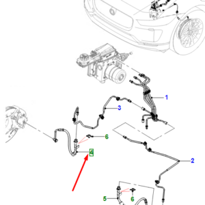 JAGUAR I-PACE X590 Front Right Brake Hose T4K1000 ORIGINAL
