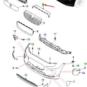 JAGUAR I-PACE X590 Front Upper Moulding T4A18488 ORIGINAL