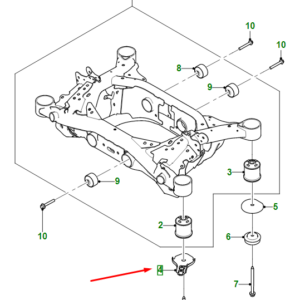 JAGUAR I-PACE X590 Rear Frame Carrier Front Plate T4K3967 ORIGINAL