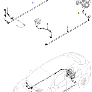 JAGUAR I-PACE X590 Rear Right Line Hose T4K5948 ORIGINAL