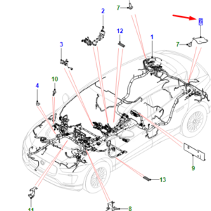 JAGUAR I-PACE X590 LH Connection With Roof Harness Bracket T4K4631 ORIGINAL