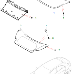 JAGUAR I-PACE X590 Bonnet Middle Duct T4K20299 ORIGINAL