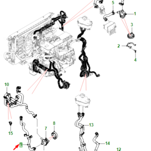 JAGUAR I-PACE X590 Left Pump Outlet Hose T4K4894 ORIGINAL
