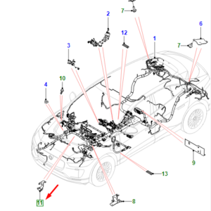 JAGUAR I-PACE X590 Harness Bracket T4K16280 ORIGINAL