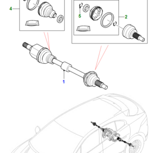 JAGUAR I-PACE X590 Rear Halfshaft Outer Joint T4K6506 ORIGINAL
