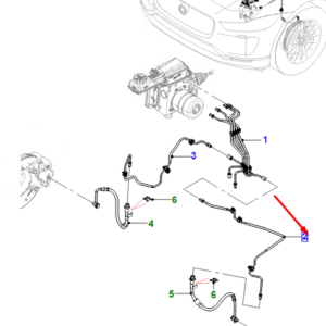 JAGUAR I-PACE X590 To Left Brake Hose Brake Pipe RHD T4K15939 ORIGINAL