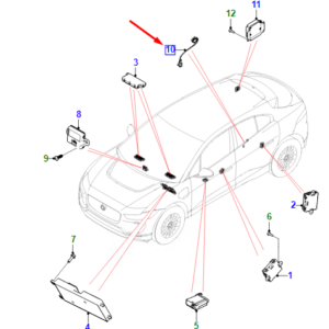 JAGUAR I-PACE X590 Rear Lear Door Exit Detect. Control Unit T4K1356 ORIGINAL