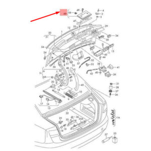 AUDI A6 4G C7 Rear License Plate Trim 4G5827113B9B9 ORIGINAL
