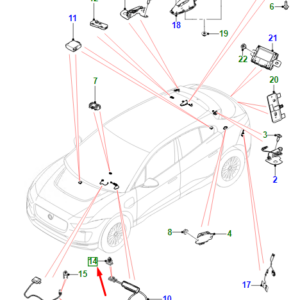 JAGUAR I-PACE X590 Left Antenna Retainer T4K5799 ORIGINAL