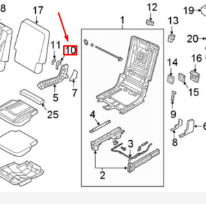 AUDI Q7 4M Rear Right Seat Backrest Adjustment Handle 4M08832524PK ORIGINAL