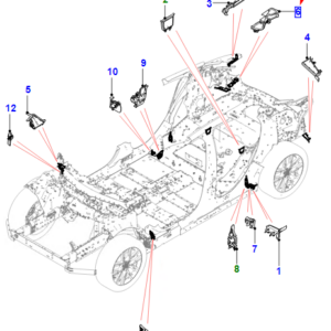 JAGUAR I-PACE X590 Rear Left Panel Insulator T4K1703 ORIGINAL