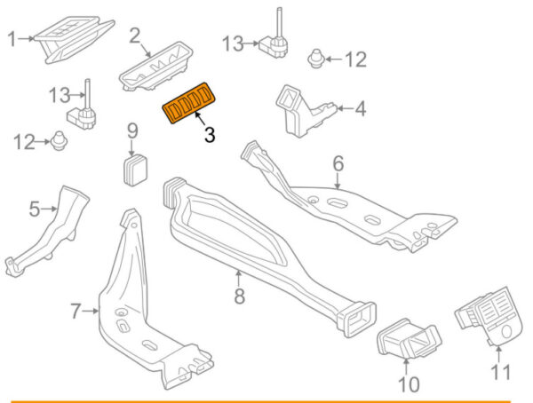 AUDI A3 8V Air Guide Channel Adapter 8V0819081A ORIGINAL