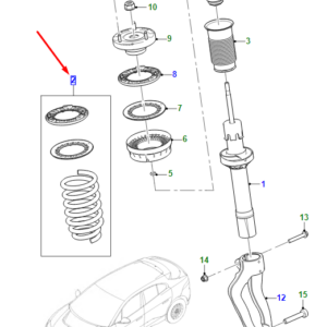 JAGUAR I-PACE X590 Front Right Road Spring Kit T4K8451 ORIGINAL