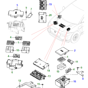 JAGUAR I-PACE X590 Left Lower Fuse Cover T4K4158 ORIGINAL
