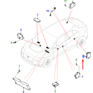 JAGUAR I-PACE X590 Rear Right Door Control Unit LHD T2R78714 ORIGINAL