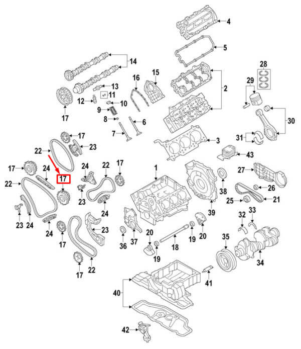 AUDI Q7 4L Engine Timing Camshaft Sprocket 057109116H ORIGINAL - Image 2