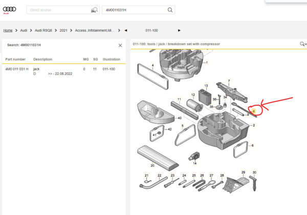 NEW AUDI Q8 Crank Arm 7L6011141 - Image 3