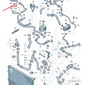 NEW AUDI TT 8J ENGINE COOLANT HOSE 8J0121051P