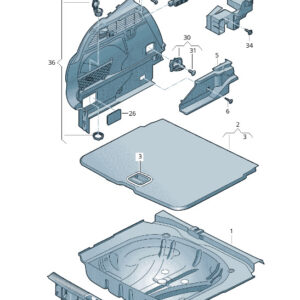 NEW AUDI Q2 GA RIGHT LUGGAGE COMPARTMENT TRIM BRACKET 81A864200A