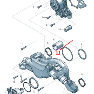 NEW AUDI RSQ8 ENGINE WATER PUMP HOUSING O-RING WHT007809