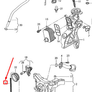 NEW VOLKSWAGEN ARTEON 3H7 DRIVE CHAIN 06K115225P