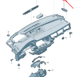 NEW AUDI Q8 4MN LEFT DASHBOARD DEFROSTER GRILLE 4M8819793AZ3