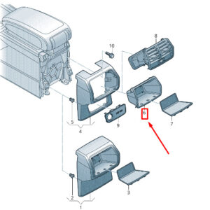 NEW AUDI Q3 F3 REAR CENTRE CONSOLE TRAY 83A8633006PS