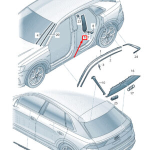 NEW AUDI Q8 4MN REAR LEFT B-PILLAR TRIM 4M8853289T94