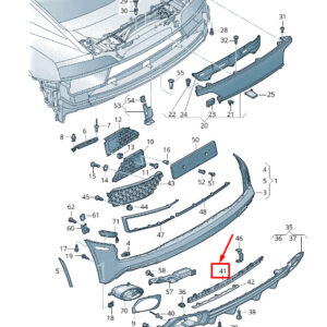 NEW AUDI R8 4S REAR BUMPER GRILLE 4S0807925A