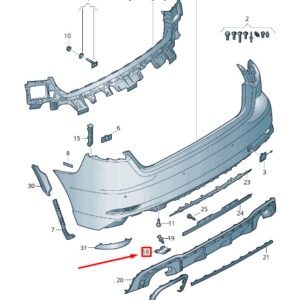 NEW AUDI RS3 REAR LEFT BUMPER ADAPTER 8V4807773