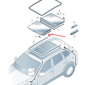 NEW VW TOUAREG 7P MK2 PANORAMA SUNROOF TRIM 7P08777919B9