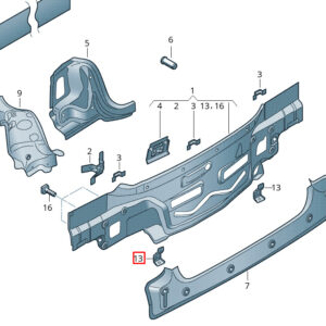 NEW VOLKSWAGEN AMEO REAR LEFT BUMPER BRACKET 6R6813745A