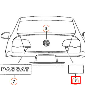 NEW VOLKSWAGEN PASSAT B6 REAR EMBLEM BADGE 3C0853675G739 ORIGINAL